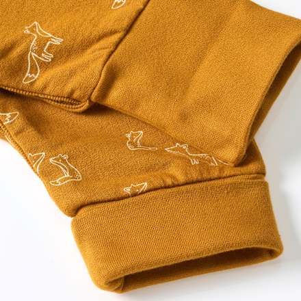 Latzhose mit Fuchs-Muster, braun, Gr. 68 ALANA