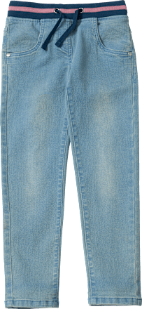 Jeans mit geradem Schnitt & Rippbund, blau, Gr. 116 ALANA