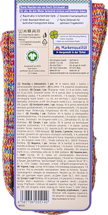 Socken in Strick-Optik mit Umschlagbund rot Gr. 35-38 Fascino