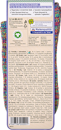 Socken in Strick-Optik mit Umschlagbund blau Gr. 35-38 Fascino