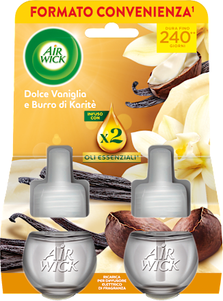 Ricarica bipacco per diffusore elettrico alla vaniglia e burro di karitè AIR WICK