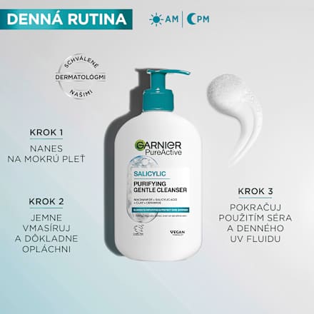 Jemný čistiaci pleťový gél Salicylic GARNIER PureActive