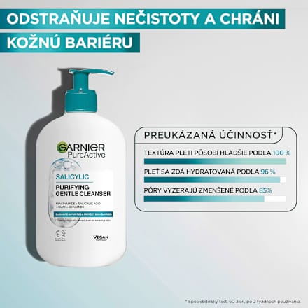 Jemný čistiaci pleťový gél Salicylic GARNIER PureActive