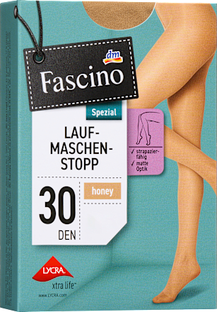 Strumpfhose Laufmaschenstopp honey 30 DEN, Gr. 38/40 Fascino