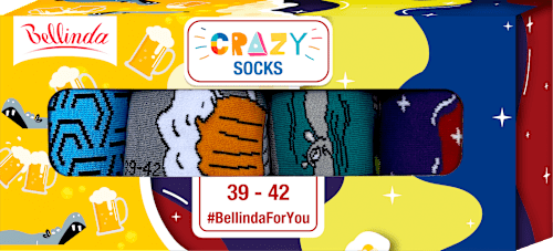 dárková sada Crazy Socks 3, velikost 39-42, mix barev Bellinda