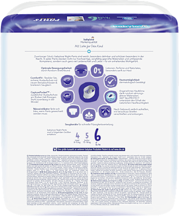 Éjszakai bugyipelenka XL, 6-os méret, 15+ kg babylove