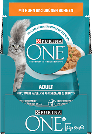 Nassfutter Katze mit Huhn & grünen Bohnen in Soße PURINA ONE