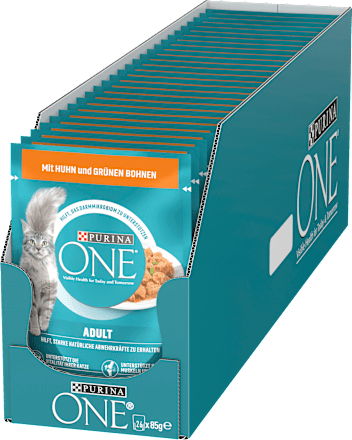Nassfutter Katze mit Huhn & grünen Bohnen in Soße PURINA ONE