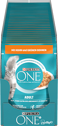 Nassfutter Katze mit Huhn & grünen Bohnen in Soße PURINA ONE