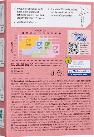 Чорапогащник с компресия 40DEN, мока, 38-40 Fascino