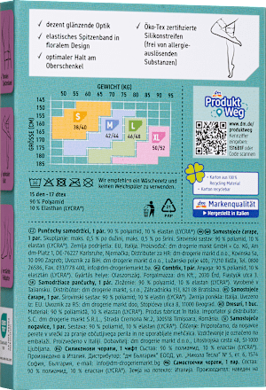 Силиконови чорапи 15 DEN, черни,S 38-40 Fascino