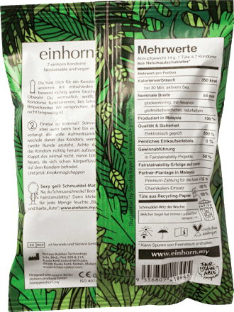 Kondome Fummeldschungel, Breite 54mm einhorn