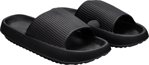 Hausschuhe schwarz, Gr. 40 - 41 (1 Paar) PURSET