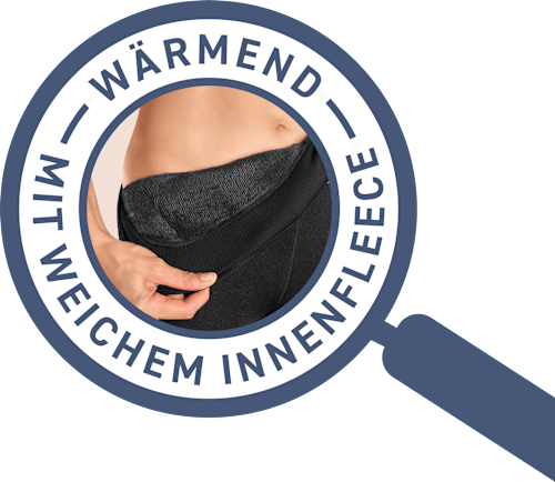 Leggings mit Teddy-Flece & schimmernder Optik schwarz Gr. 42/44 Fascino