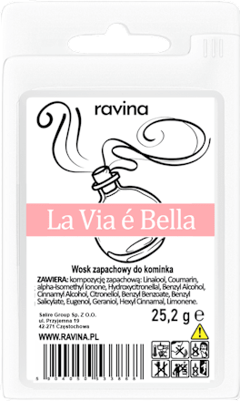 Sojowy wosk zapachowy do kominka La Via é Bella  ravina