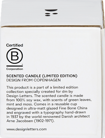 Duftkerze im Porzellanbecher "RELAX", beige (6x5 cm) DESIGN LETTERS