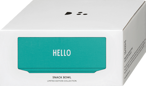 Schüssel aus Porzellan "HELLO", dunkelgrün (12x6 cm) DESIGN LETTERS