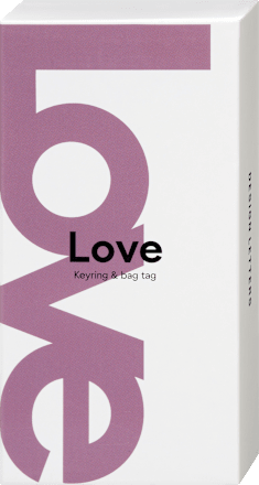 Schlüsselanhänger "Love", gold/rosa/creme (14,8x3x0,5 cm) DESIGN LETTERS