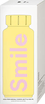 Thermoflasche "Smile", gelb/lavendel (500 ml) DESIGN LETTERS
