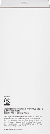 Thermoflasche "Smile", gelb/lavendel (500 ml) DESIGN LETTERS