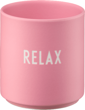 Lieblingsbecher aus Porzellan "RELAX", pink (300 ml) DESIGN LETTERS