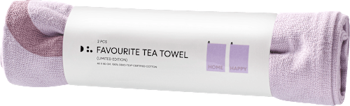Geschirrtuch "HAPPY HOME", lila/lavendel (60x40 cm) DESIGN LETTERS