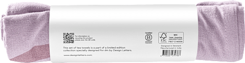 Geschirrtuch "HAPPY HOME", lila/lavendel (60x40 cm) DESIGN LETTERS