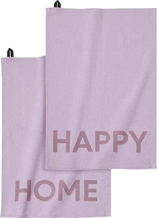 Geschirrtuch "HAPPY HOME", lila/lavendel (60x40 cm) DESIGN LETTERS
