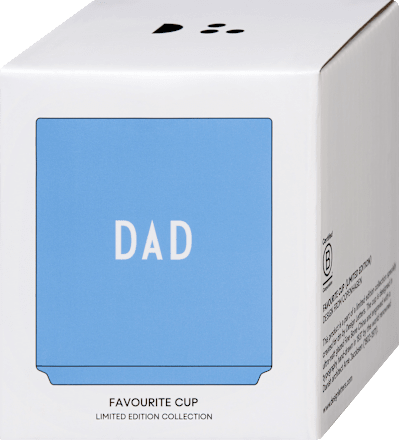 Lieblingsbecher aus Porzellan "DAD", himmelblau (300 ml) DESIGN LETTERS