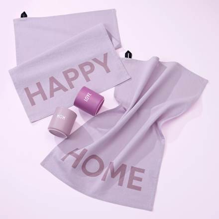 Geschirrtuch "HAPPY HOME", lila/lavendel (60x40 cm) DESIGN LETTERS
