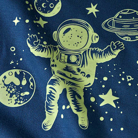 Schlafanzug mit Glow-in-the-Dark Astronauten-Motiv, blau, Gr. 92 ALANA