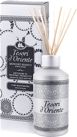 Dyfuzor z patyczkami Muschio Bianco Tesori d'Oriente