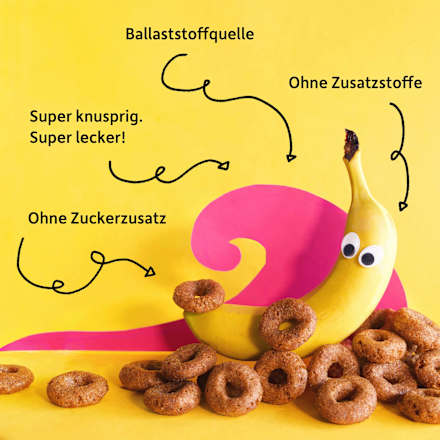 Kindersnack Knusper Donuts Banane, Kakao & Zimt ab 3 Jahren Freche Freunde