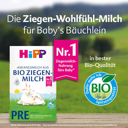 Anfangsmilch Pre aus Ziegenmilch von Geburt an HiPP