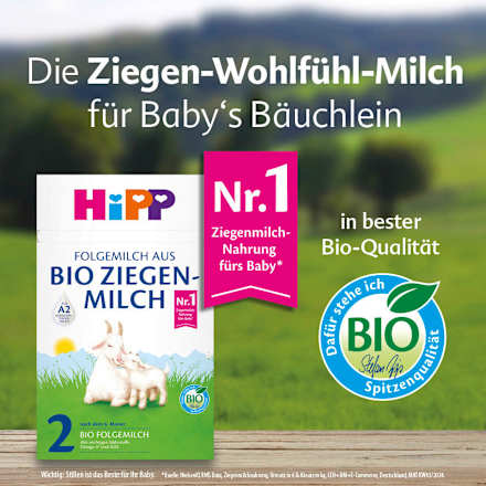 Folgemilch 2 aus Ziegenmilch ab dem 7. Monat HiPP