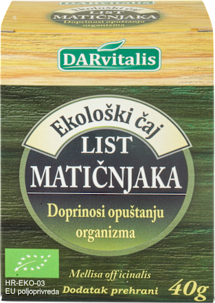 Eko čaj list matičnjaka DARvitalis