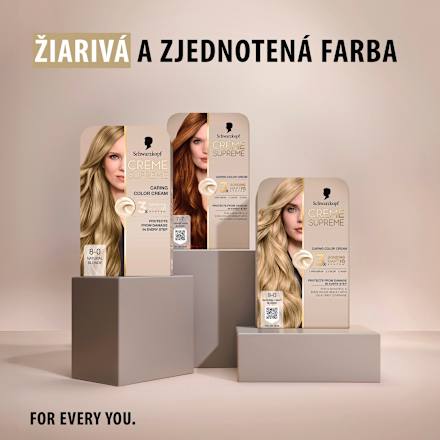 Farba na vlasy - 8-0 prirodzená svetlá blond Schwarzkopf CREME SUPREME