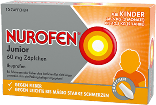 Nurofen Junior, Ibuprofen 60mg, Zäpfchen NUROFEN