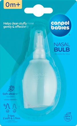 Gruszka do nosa z miękką końcówką 0m+ Canpol babies