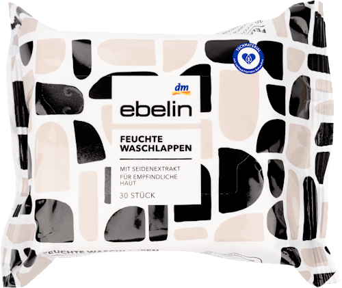 Chusteczki nawilżane z ekstraktem z jedwabiu do skóry wrażliwej ebelin