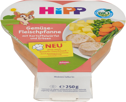 příkrm Zelenina s vepřovým masem, brambory a hráškem HiPP