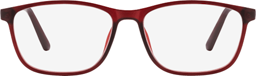 Fertig-Lesebrille dunkelrot transparent +1,00 Visiomax
