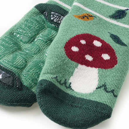 Stoppersocken mit Pilz-Motiv, grün, Gr. 23/24 ALANA