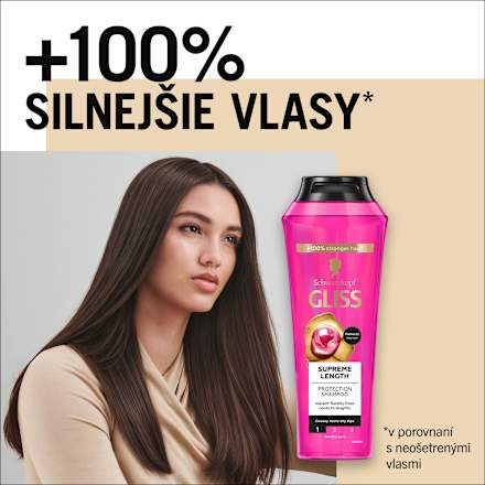 Ochranný šampón na vlasy Supreme Length Schwarzkopf GLISS