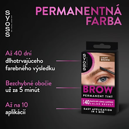 Farba na obočie Brow Permanen Tint - svetlohnedá syoss