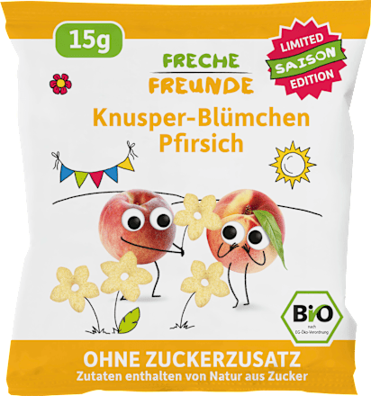 Kindersnack Knusper-Blümchen Pfirsich, ab 1 Jahr Freche Freunde
