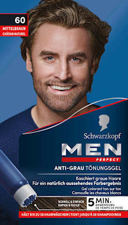 Anti-Grau Tönungs-Gel - Nr. 60 Natur Mittelbraun Schwarzkopf Men Perfect