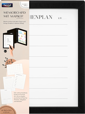 Memoboard Marker Schwarz Paradies