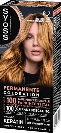 Dauerhafte Haarfarbe 8_7 Honigblond  Syoss