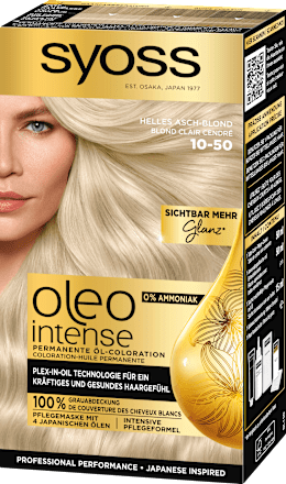 Permanente Öl-Coloration - Nr. 10-50 Helles Asch-Blond Syoss Oleo Intense